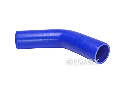 Silikónové uhlové koleno RADIASIL N 45°, 25mm, dĺžka ramien 150mm, 6,7bar, silikón, -50°C/+175°C, modrá